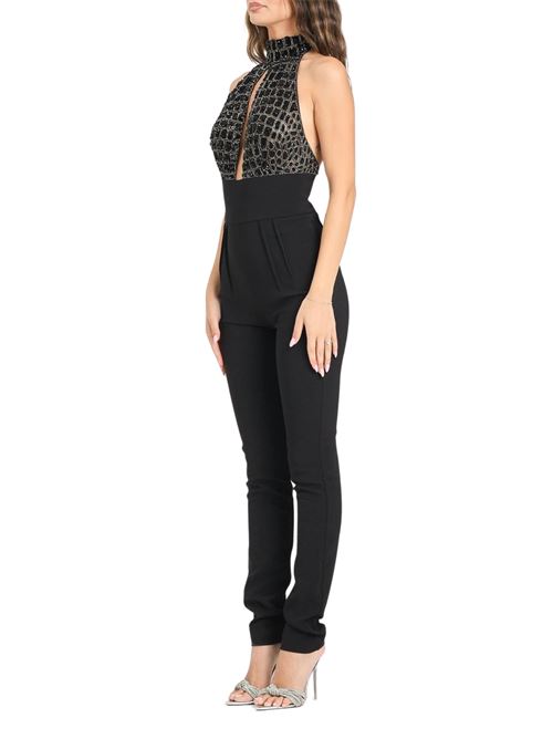 Tuta nera in crepe Elisabetta Franchi | TU06257E2110